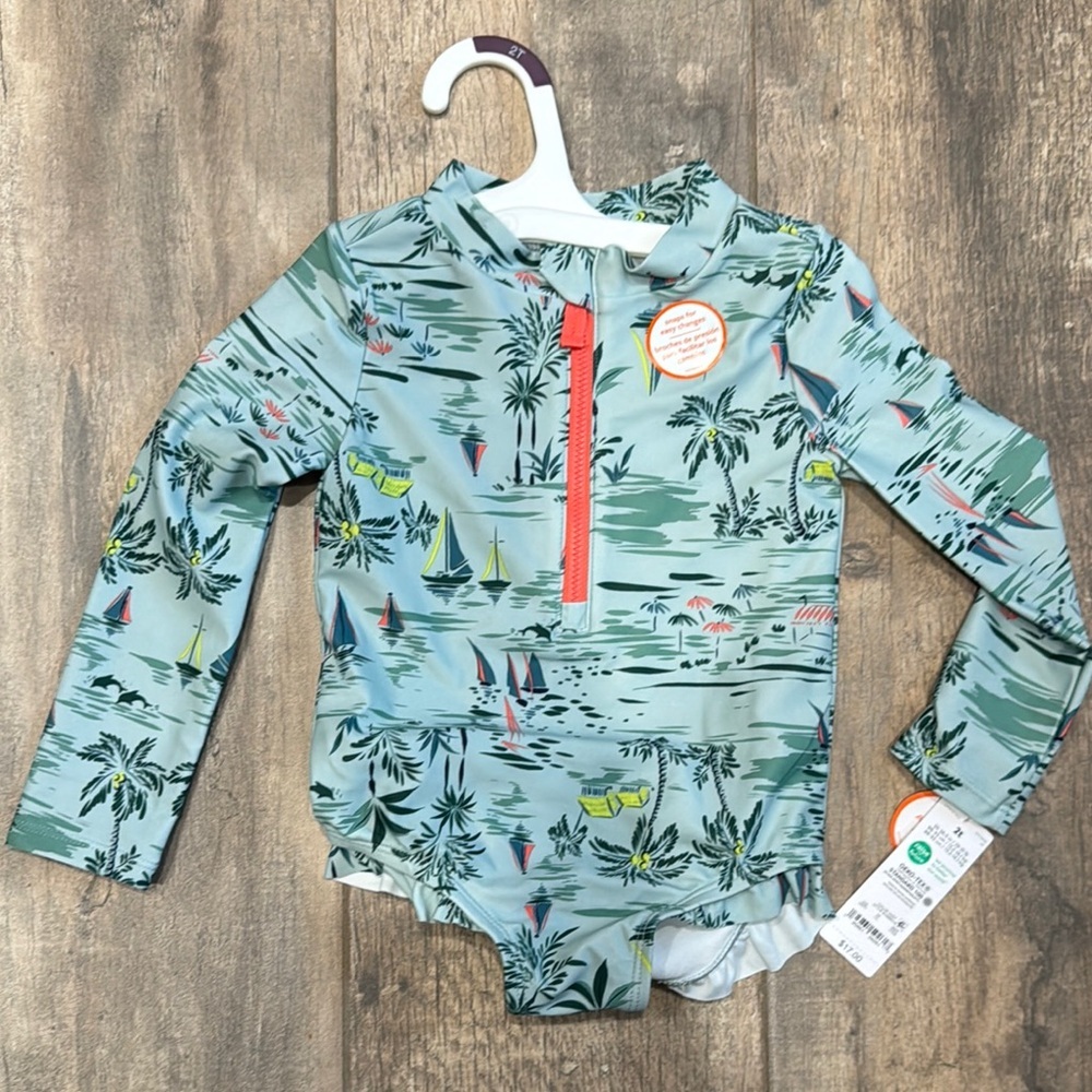 Carter's Blue and Red Rashguard Swimwear